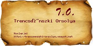 Trencsánszki Orsolya névjegykártya