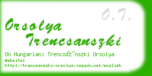 orsolya trencsanszki business card